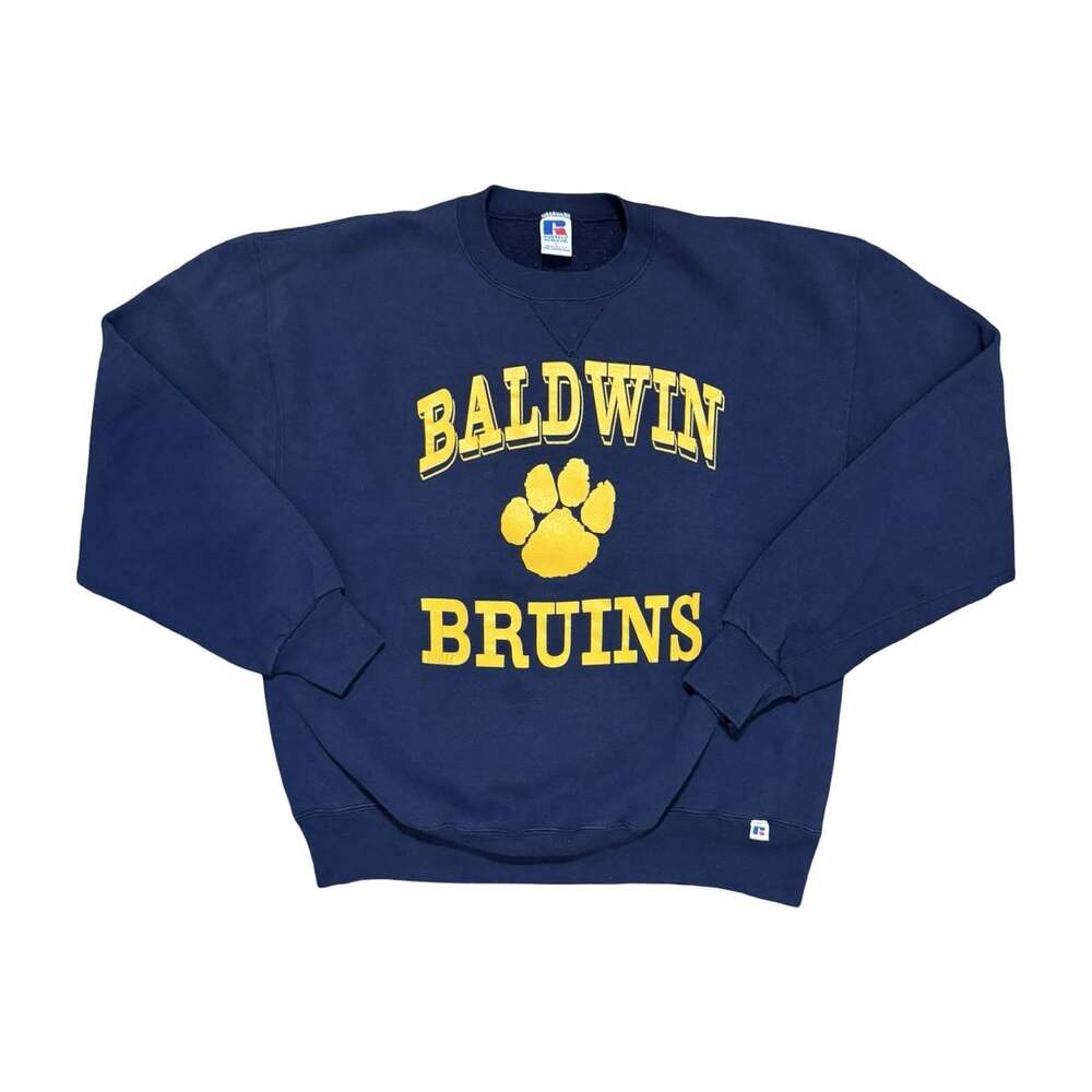 Vintage Russel Athletic Baldwin Bruins Crewneck Size Large